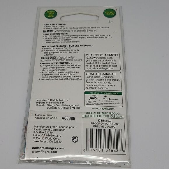 Crayola hair flair accessory Sparkle blue - Picture 2 of 2